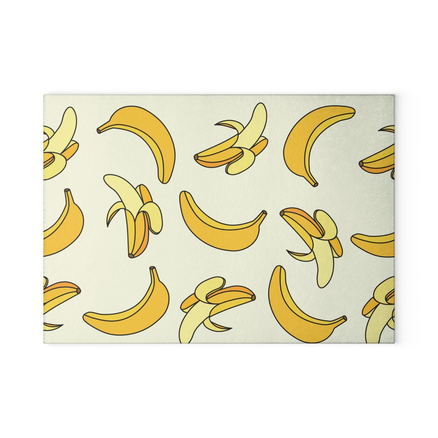 Retro Glass Cutting Board | Banana Pattern