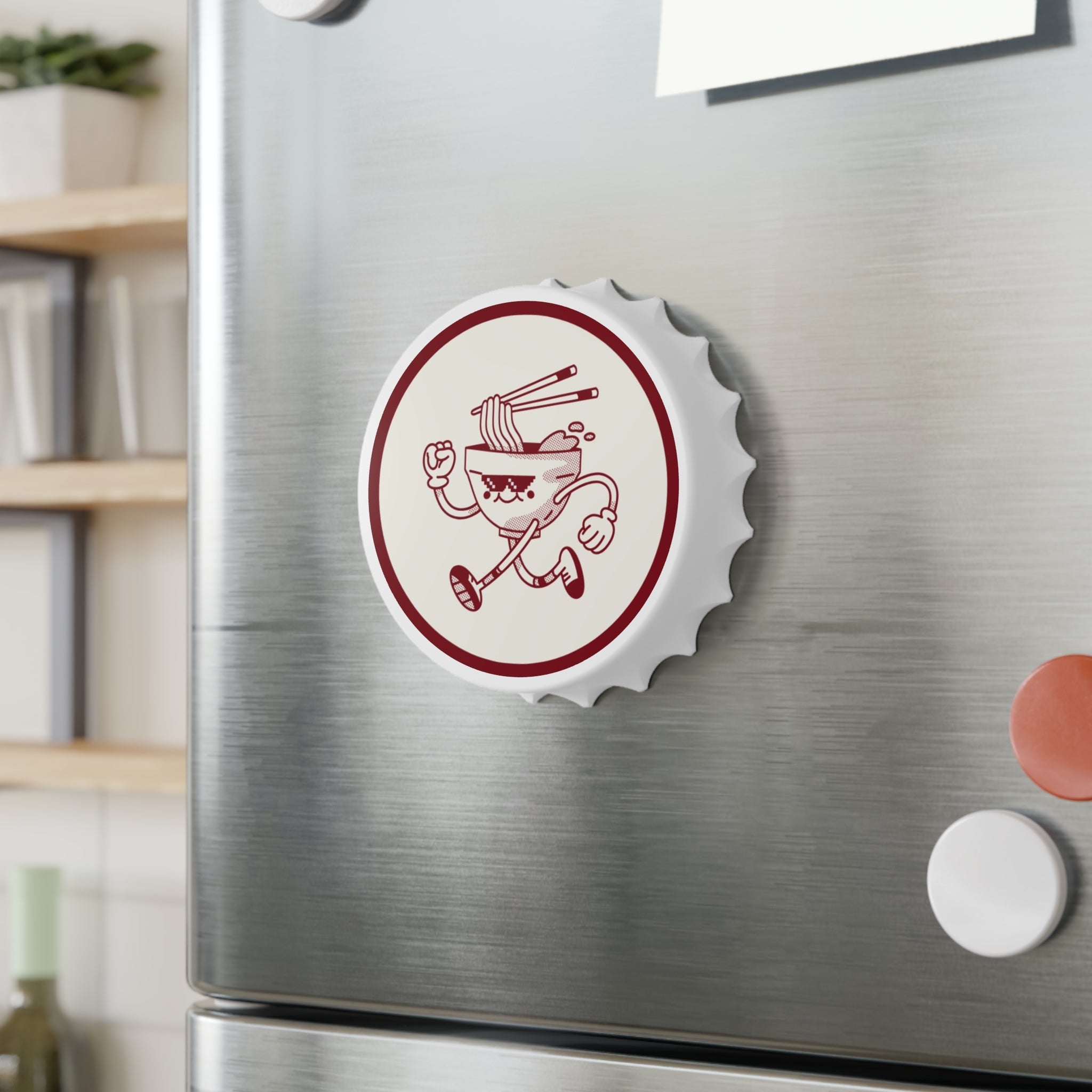 Retro Bottle Opener | Stylish Magnetic Design - Happy Noodle fridge magnet