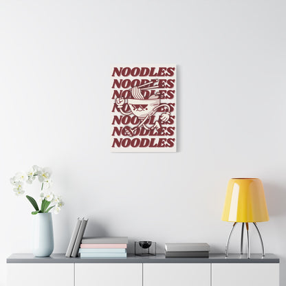 Retro Matte Canvas | Vibrant Noodle Art for Food Lovers wall