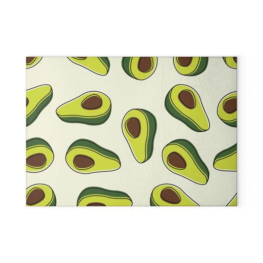 Retro Glass Cutting Board | Avo Pattern