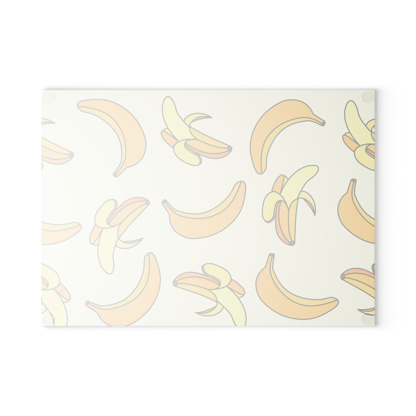 Retro Glass Cutting Board | Banana Pattern